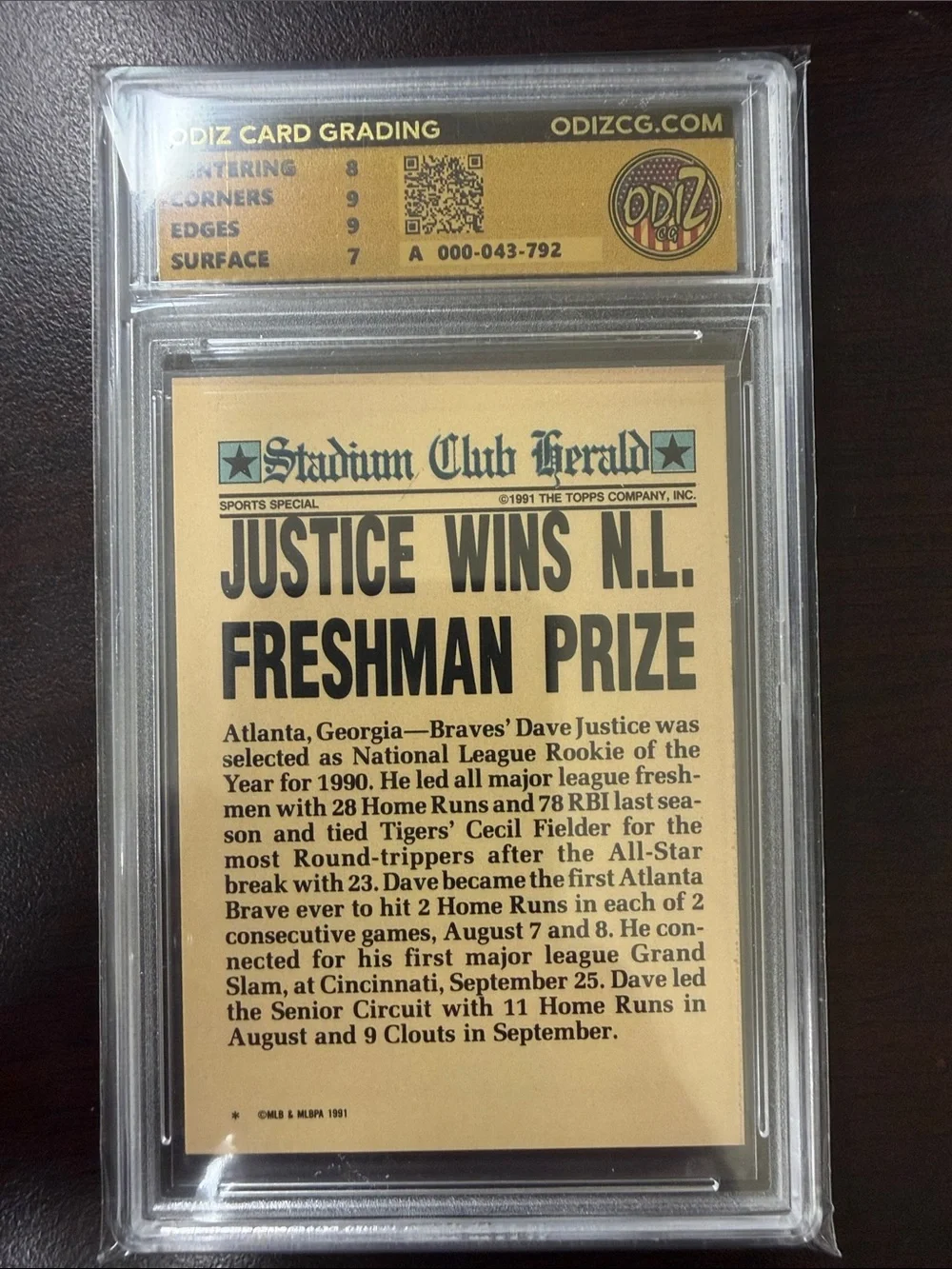 Topps 91 baseball